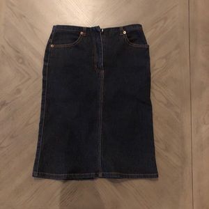 Dorothy Perkins petites dark denim jean skirt